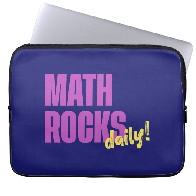 Math Rocks Daily Laptop Sleeve (Front)