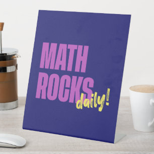 Math Rocks Daily Pedestal Sign