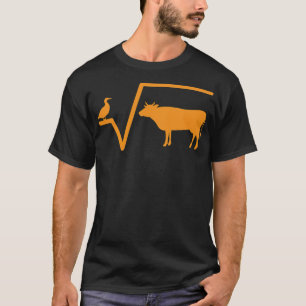 Math root cow school gift brand riding T-Shirt