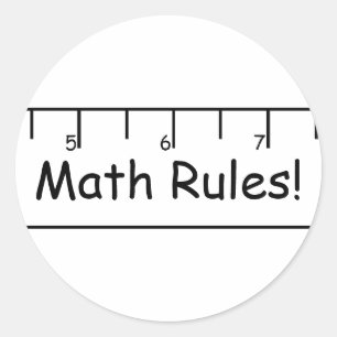 Math Rules! Classic Round Sticker