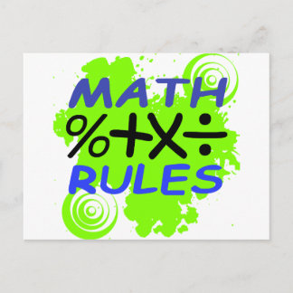 Math Rules Postcard
