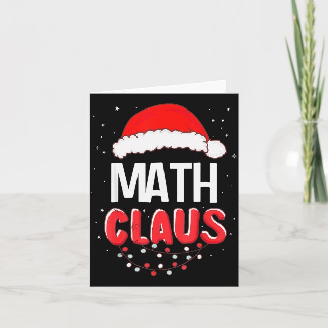 Math Santa Claus Christmas Matching Costume  Card (Front)