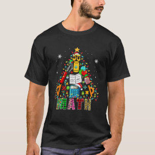 Math Santa Elf Teaching Tools As Christmas Tree Co T-Shirt