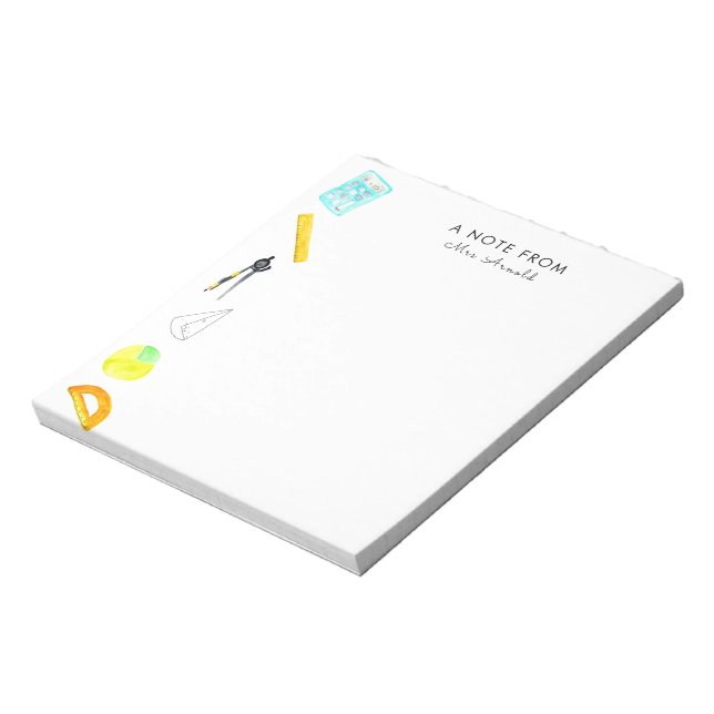 Math school teacher gift notepad (Rotated)