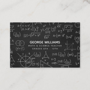 Math Science Teacher School Tutor Calling Card