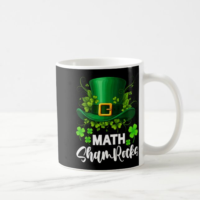 Math Shamrocks St. Patricks Day School  Coffee Mug (Right)