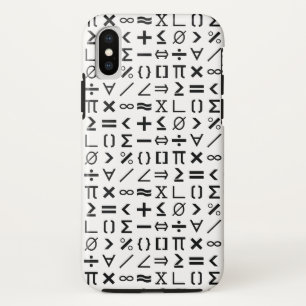 Math Signs & Symbols Pattern iPhone X Case