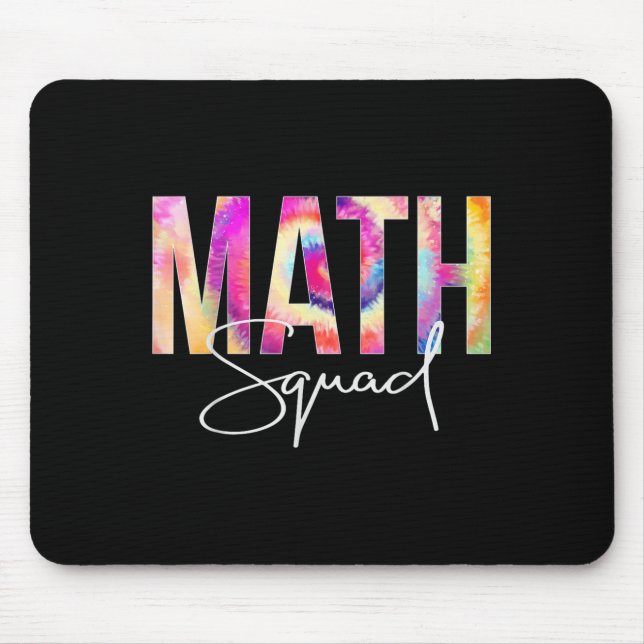 Math Squad Tie Dye Back To School Women Appreciati Mouse Mat (Front)