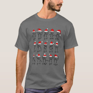 Math Stick Figures Function Math Teacher Santa Hat T-Shirt