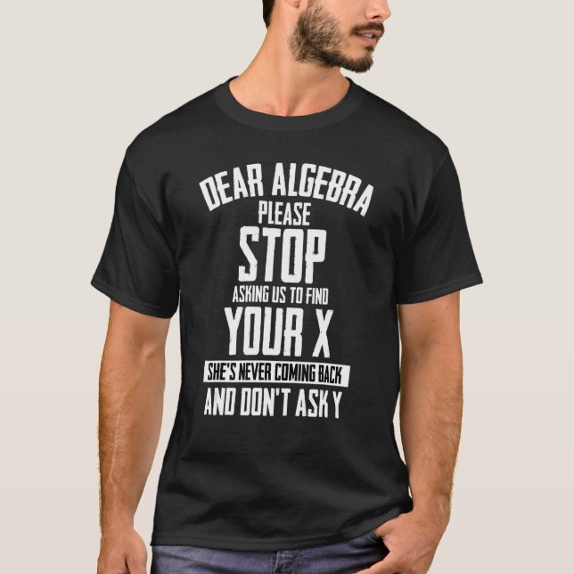 Math Students And Math Teacher Algebra X And Y Var T-Shirt (Front)