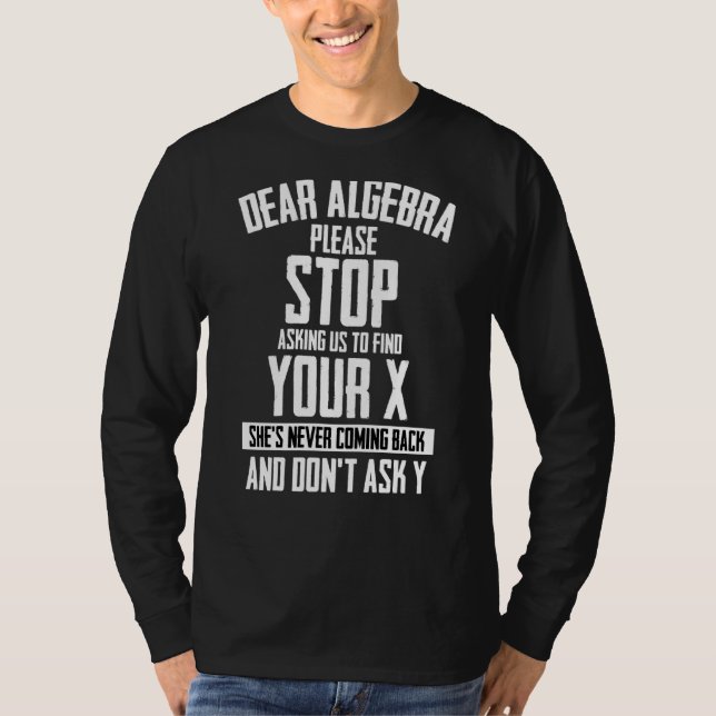 Math Students And Math Teacher Algebra X And Y Var T-Shirt (Front)