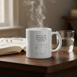 Math Superpower Teacher Calling & Passion Coffee Mug