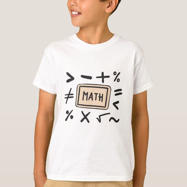 Math symbols for Students and Parents T-Shirt (Front)
