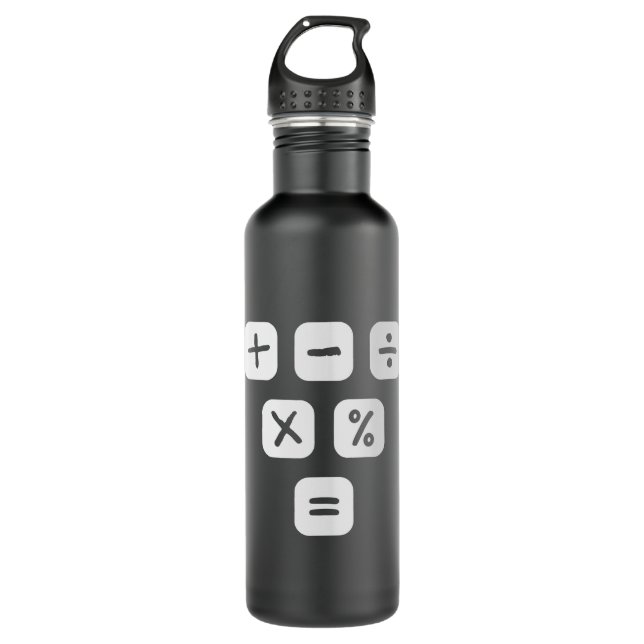 Math Symbols mathematical Signs Maths 710 Ml Water Bottle (Front)