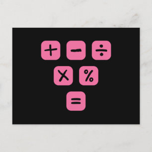 Math Symbols mathematical Signs Maths Postcard
