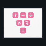 Math Symbols mathematical Signs Maths Postcard<br><div class="desc">Cool and funny Math design featuring some basic maths symbols and mathematical signs. A perfect match for kids,  students and teachers as well as for parents.</div>