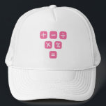 Math Symbols mathematical Signs Maths Trucker Hat<br><div class="desc">Cool and funny Math design featuring some basic maths symbols and mathematical signs. A perfect match for kids, students and teachers as well as for parents.</div>