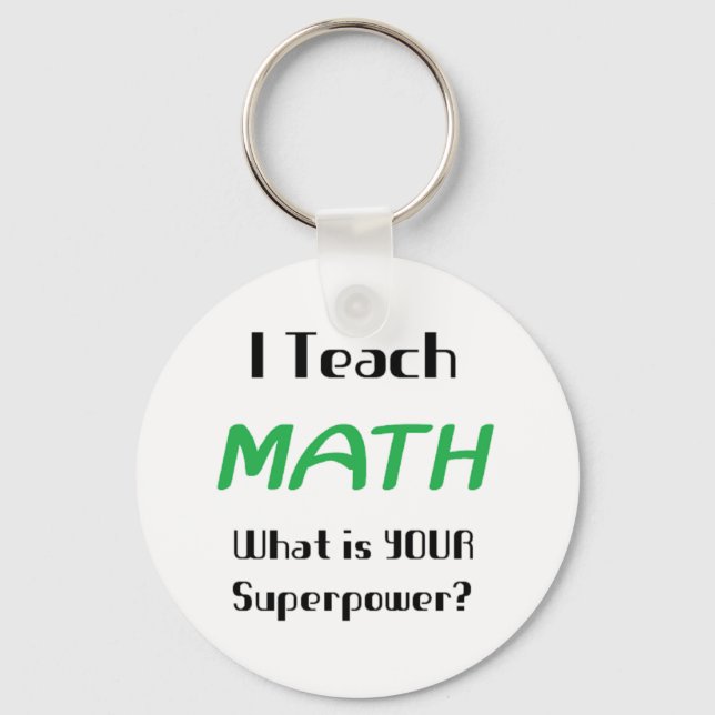 math teach key ring (Front)