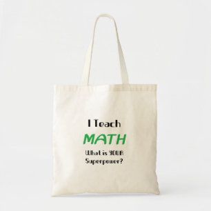 math teach tote bag