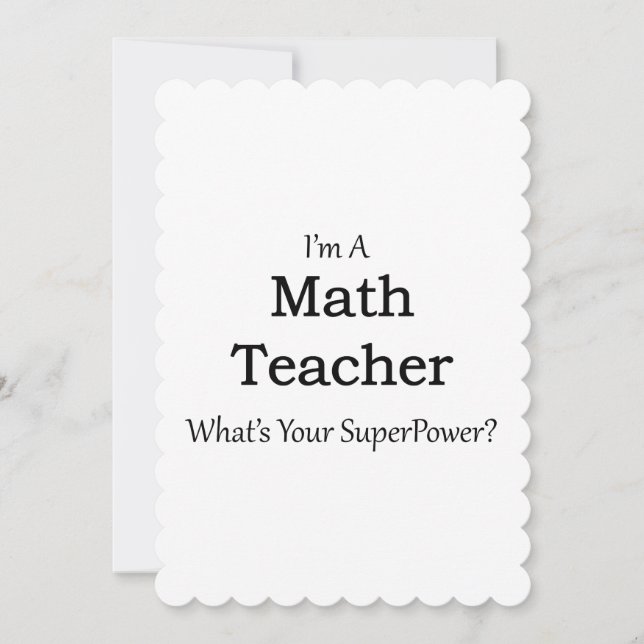 Math Teacher (Front)