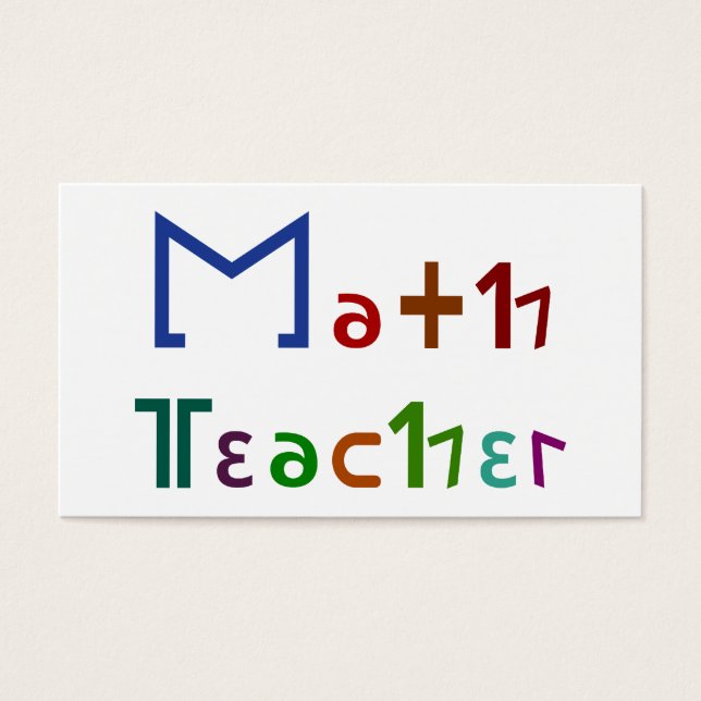 Math Teacher (Front)