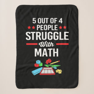 Math Teacher 5 Out Of 4 People Sherpa Blanket
