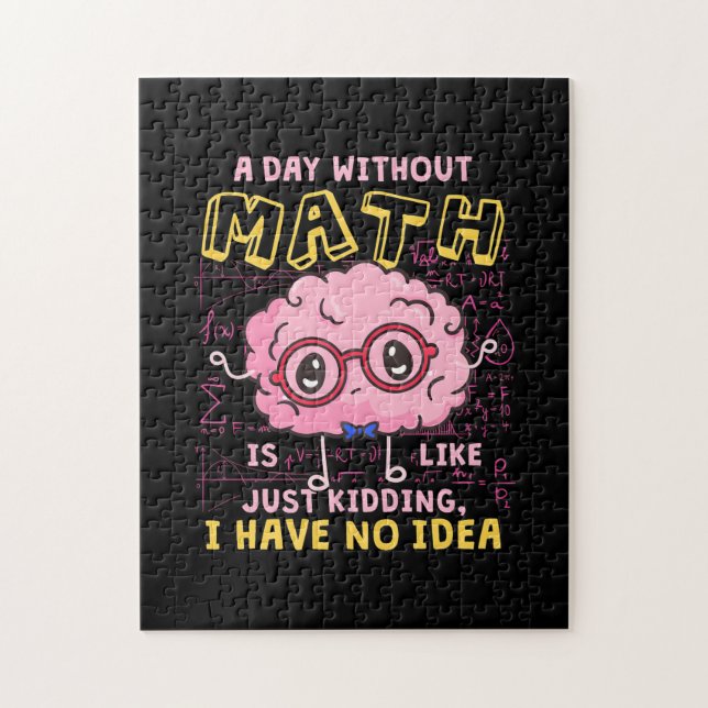 Math Teacher A Day Without Math Jigsaw Puzzle (Vertical)