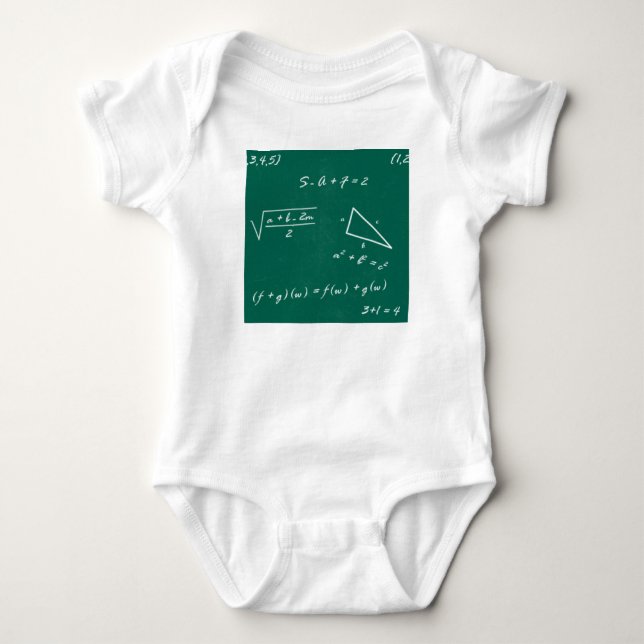 math teacher algebra geek baby bodysuit (Front)