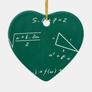 math teacher algebra geek ceramic tree decoration