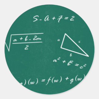 math teacher algebra geek classic round sticker