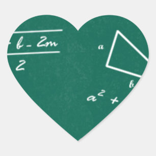 math teacher algebra geek heart sticker