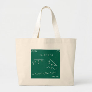 math teacher algebra geek large tote bag