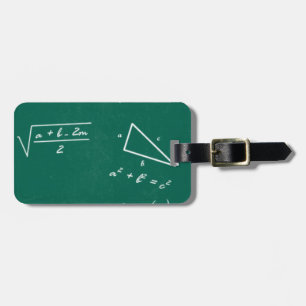 math teacher algebra geek luggage tag