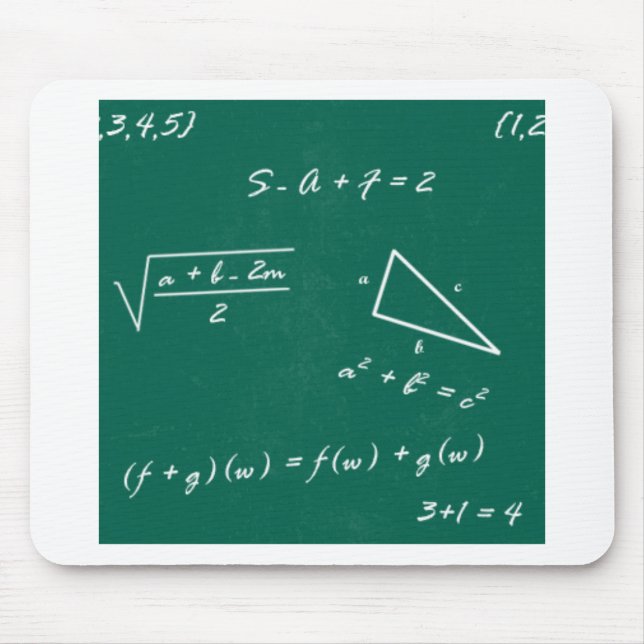 math teacher algebra geek mouse mat (Front)