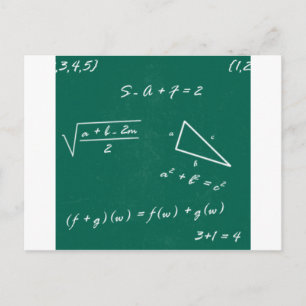 math teacher algebra geek postcard