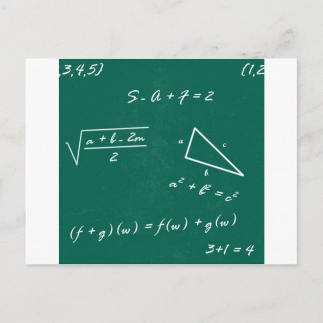 math teacher algebra geek postcard (Front)