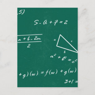 math teacher algebra geek postcard