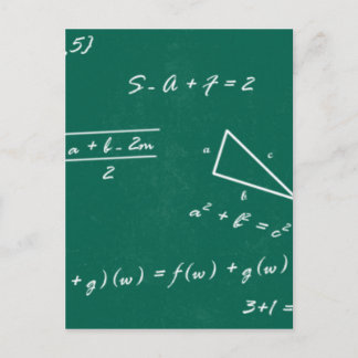 math teacher algebra geek postcard