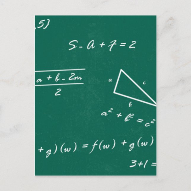 math teacher algebra geek postcard (Front)