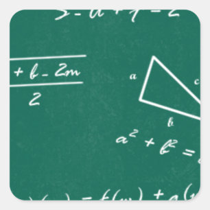 math teacher algebra geek square sticker