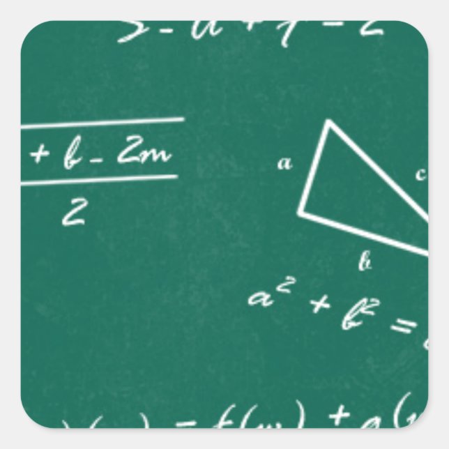 math teacher algebra geek square sticker (Front)