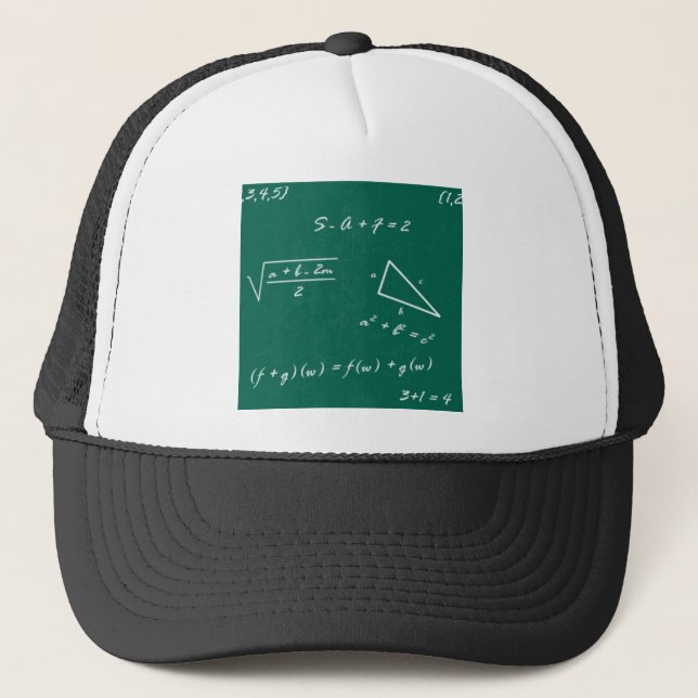 math teacher algebra geek trucker hat (Front)
