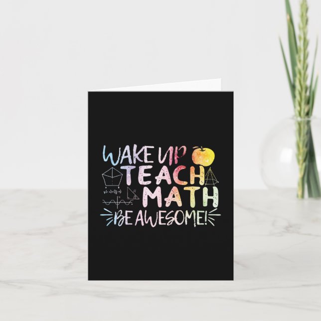 Math Teacher Appreciation - Be Awesome Card (Front)