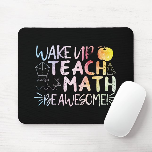 Math Teacher Appreciation - Be Awesome Mouse Mat (With Mouse)