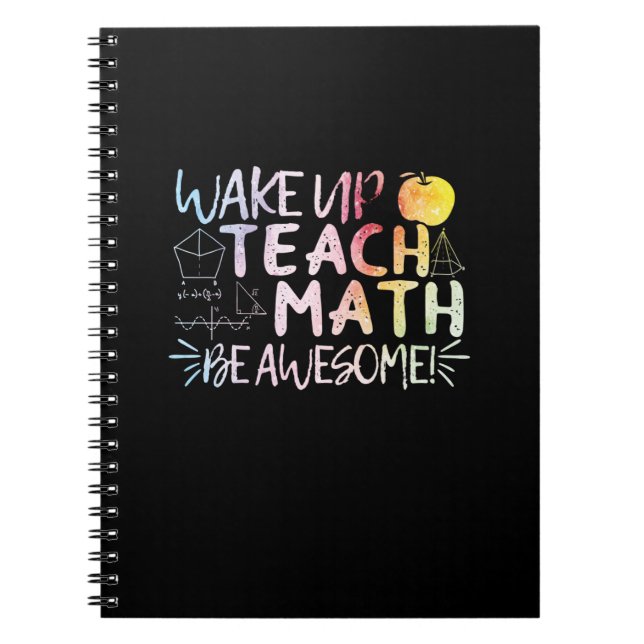 Math Teacher Appreciation - Be Awesome Notebook (Front)