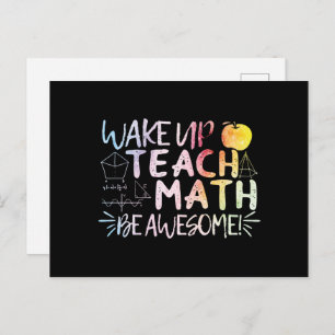 Math Teacher Appreciation - Be Awesome Postcard