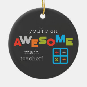 Math Teacher Appreciation Day, Awesome Ceramic Tree Decoration