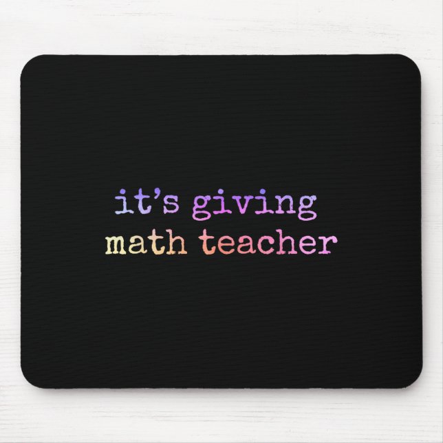 Math Teacher Appreciation Geometry Mathematician E Mouse Mat (Front)