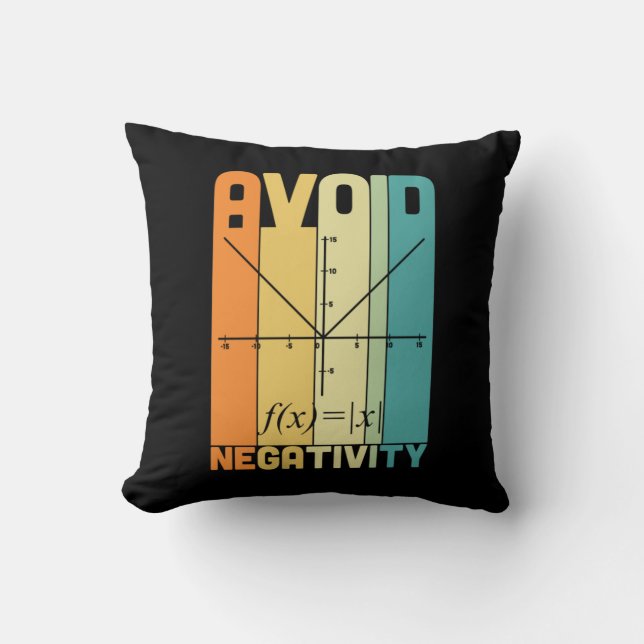 Math Teacher Avoid Negativity Cushion (Front)