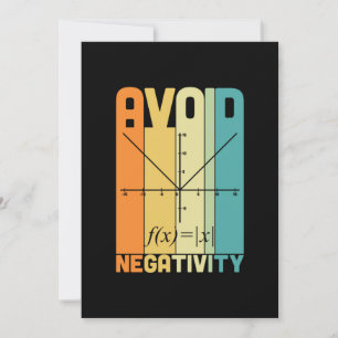 Math Teacher Avoid Negativity Holiday Card